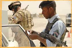 OBG-W (4) Digs conduct a VCP near An Nasiriah with ISF police