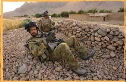 RTF4 Diggers patrol the Baluchi Valley Uruzgan Afghanistan
