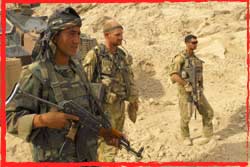 MRTF1 troops mentor Afghan troops during Op Slipper in Uruzgan Afghanistan.