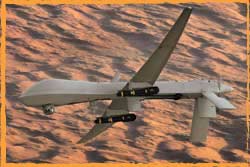 A Hellfire II armed MQ-9 Predator UAV hunts Taliban over southern Afghanistan