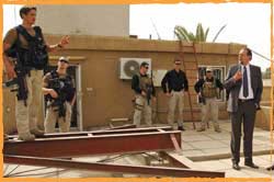 German PSDs at the Baghdad Embassy during a SECDET escorted trip by the Australian ambassador.