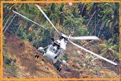 RAN Sea King Mk 50 over Padang Indonesia.