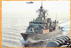 HMAS Toowoomba in the Somali Basin.