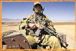 An M-4A5 armed SOTG Special Forces Operator in Uruzgan.