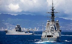 RIMPAC 2020 HMAS Hobart and HMNZS Manwanui Oahu