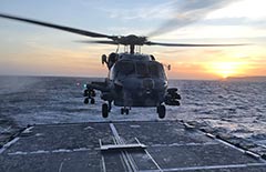 MH-60R First of Class Flight Trials FOCFT MV Sycamore