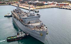 USS Emory S. Land HMAS Stirling Fleet Base West 2024 AUKUS