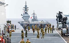 South China Sea FONOP Spratley Islands, Royal Australian Navy, Japan Maritime Self Defence Force, US Navy 